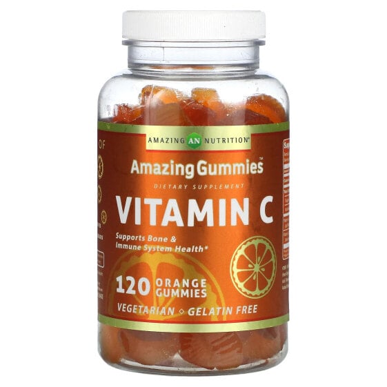 Витамин C Amazing Gummies, апельсиновые, 120 шт.