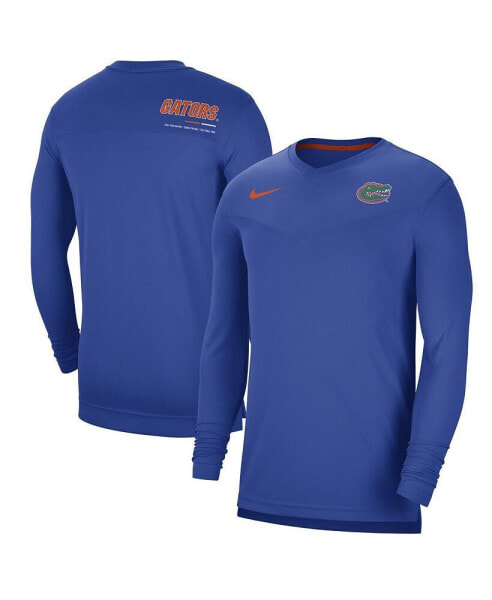 Men's Royal Florida Gators 2022 Coach Performance Long Sleeve V-Neck T-shirt