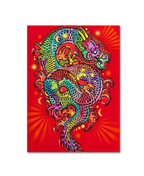 Dean Russo 'Red Dragon' Canvas Art - 32" x 24" x 2"