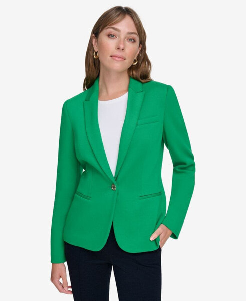 Women's Notched-Collar One-Button Blazer