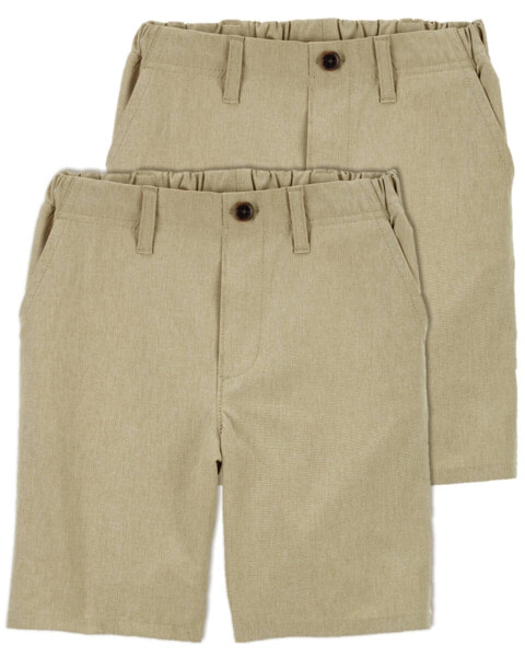 Kid 2-Pack Lightweight Uniform Shorts in Quick Dry Active Poplin 6