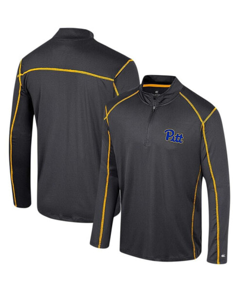 Men's Charcoal Pitt Panthers Cameron Quarter-Zip Windshirt