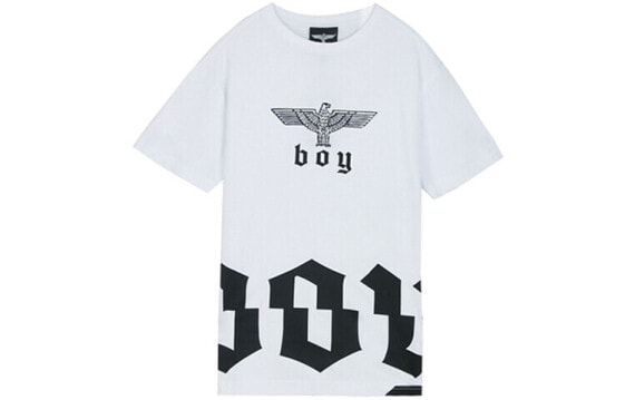 Boy London 老鹰字母印花Logo直筒T恤 男女同款 白色 / Футболка Boy London LogoT B192NC600201