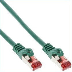InLine Patch Cable S/FTP PiMF Cat.6 250MHz copper halogen free green 15m