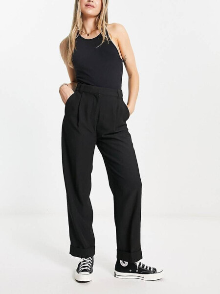 & Other Stories tailored trousers in black 