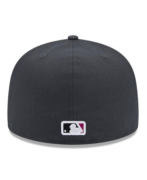 Men's Graphite New York Mets 2024 City Connect Icon 59FIFTY Fitted Hat