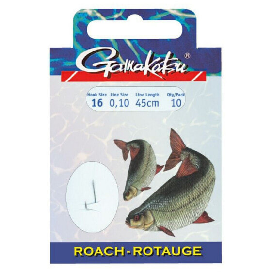 Рыболовный крючок Gamakatsu Booklet Roach 1050N 0.120 мм 45 см
