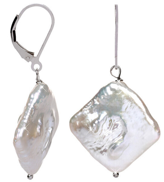 Silver earrings with right pearl JL0391