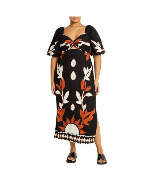 Plus Size Nala Print Maxi Dress