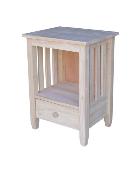 Mission Tall End Table with Drawer