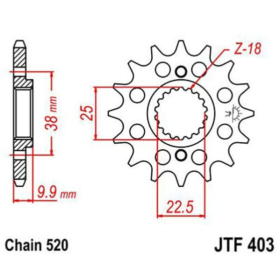 JT SPROCKETS 520 JTF403.14 Steel Front Sprocket