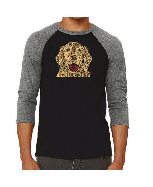 Dog Men's Raglan Word Art T-shirt