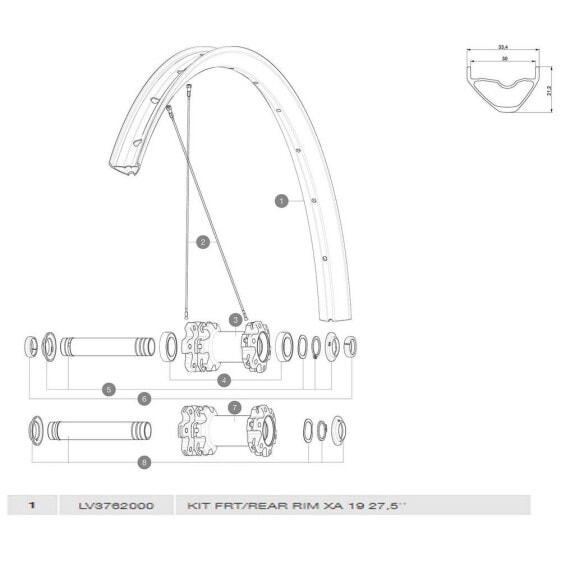 Колеса для велоспорта Mavic XA 19 Rim Kit