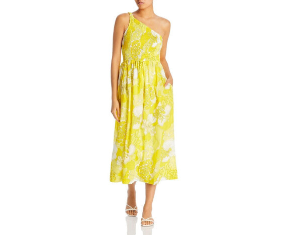 Faithfull the Brand Womens Khalani Midi Dress Yellow Size US 4