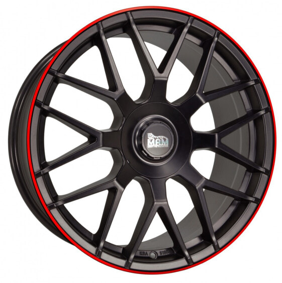 MAM GT1 matt black lip red 8.5x19 ET45 - LK5/108 ML66.6