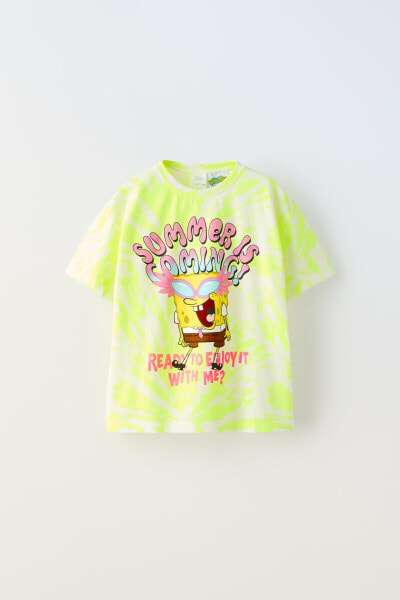 Футболка с принтом spongebob squarepants © nickelodeon tie-dye ZARA