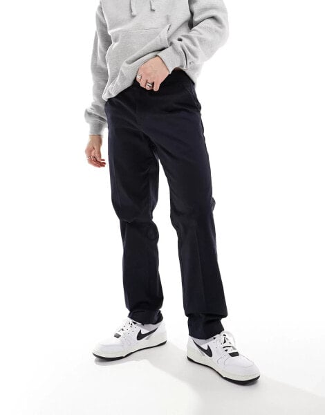 Jack & Jones relaxed fit pleat fron chino in navy