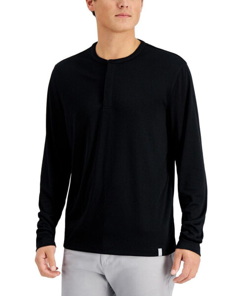 Men's Alfatech Solid Henley, Created for Macy's