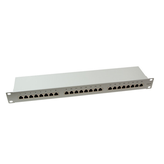 LogiLink NP0053 - Cat6 - S/UTP (STP) - Grey - Steel - Rack mounting - 1U