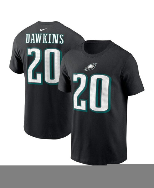 Men's Brian Dawkins Black Philadelphia Eagles Retired Player Name Number T-Shirt