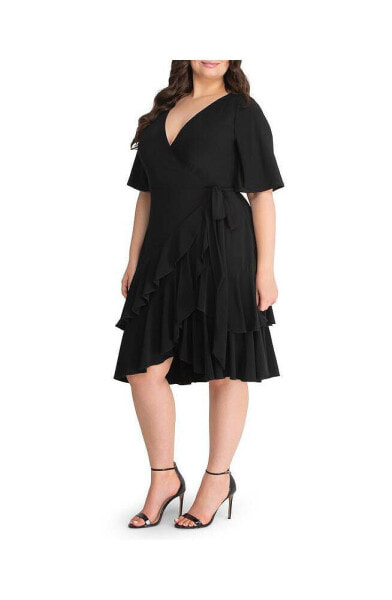 Plus Size Miranda Ruffle Wrap Dress