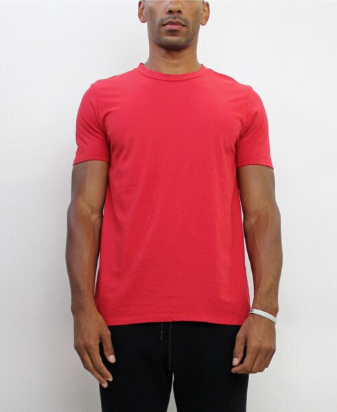 TMC001CJ Mens Cotton Jersey Short-Sleeve Basic Crew-Neck T-Shirt