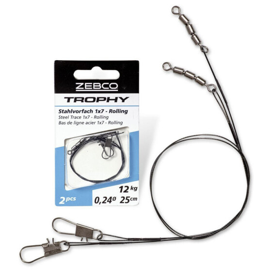 ZEBCO Trophy Rolling Steel Line 1x7 leader 15kg