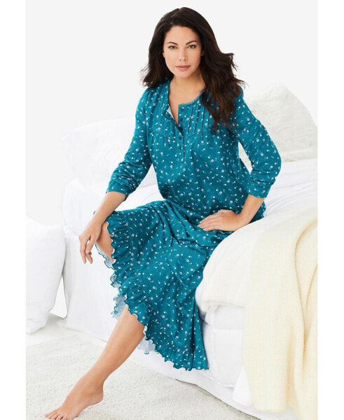 Plus Size Long Sleeve Gown
