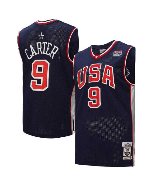 Men's Vince Carter Navy USA Basketball 2000 Authentic Jersey