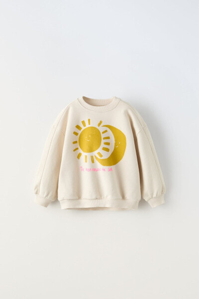 Sun and moon print sweatshirt
