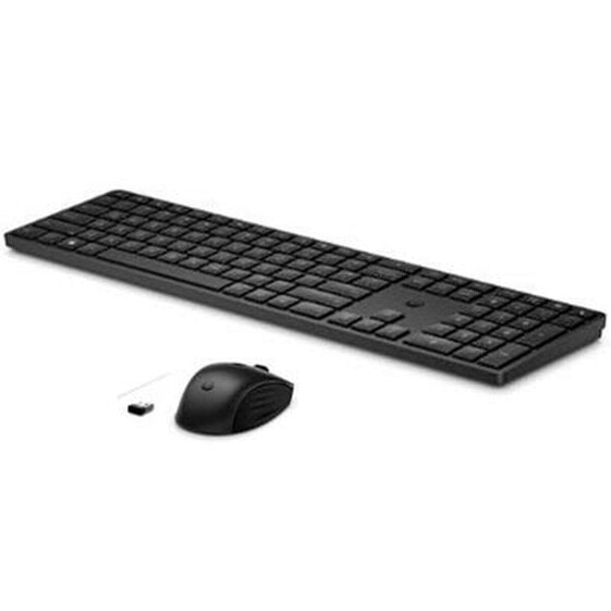Клавиатура и беспроводная мышь HP 4R009AA Испанская Qwerty Чёрный
