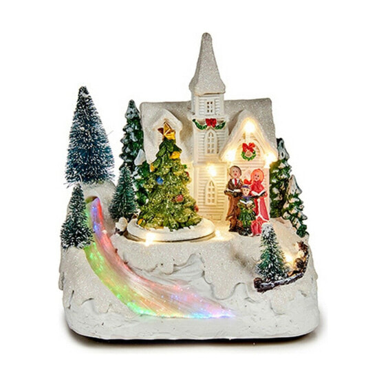 Новогодний декор Krist+ Дом 12,5 x 17,5 x 16 cm Белый Смола