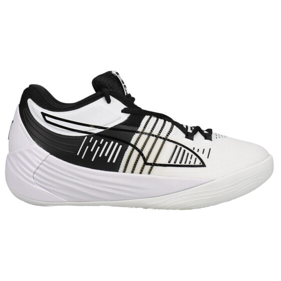 Puma Fusion Nitro Basketball Mens White Sneakers Athletic Shoes 376639-01