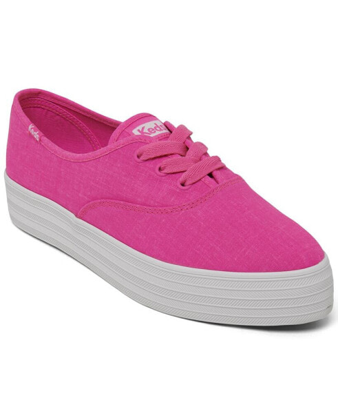 Кроссовки женские Keds Point Canvas с платформой и шнуровкой с Finish Line