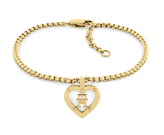 Stylish Gold Plated Monogram Heart Bracelet 2780921