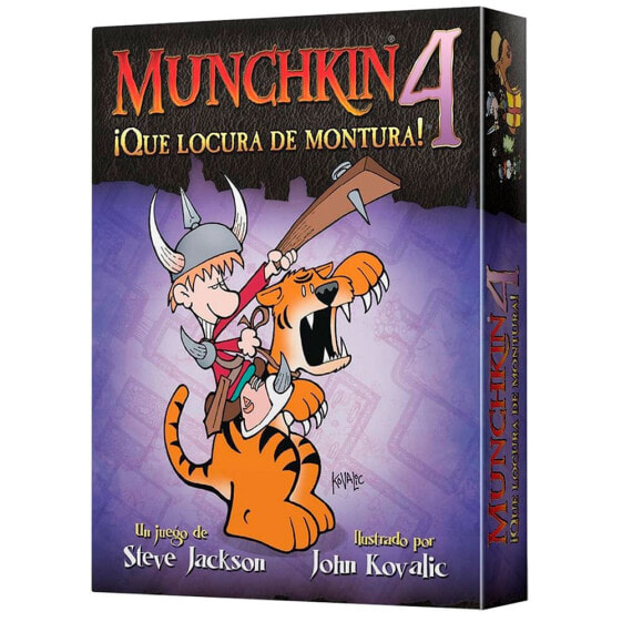 Настольная игра Asmodee Munchkin 4: Какое безумие в маунте! - Испанская игра для компании