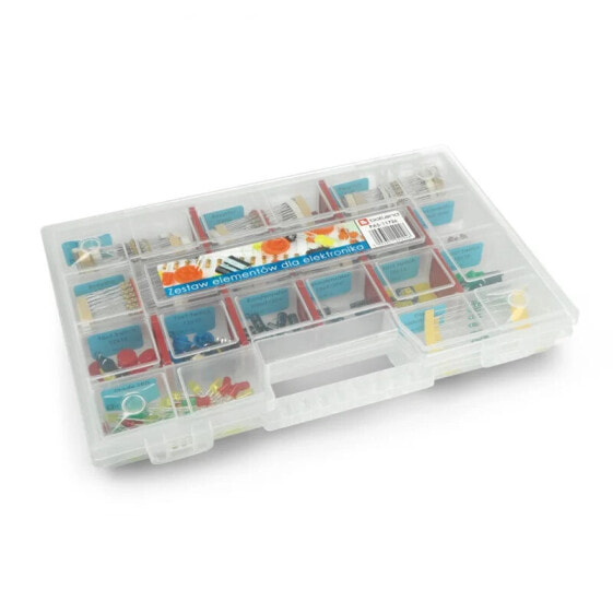 Set of passive electronic components + organizer
