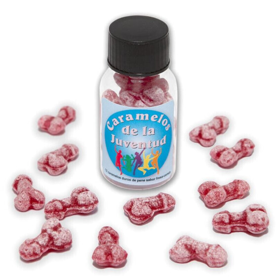 Конфеты в банке 12 штук в форме фруктового вкуса «Пенис» DIVERTY SEX Jar of 12 Candies Penis Shape Fruit Flavor