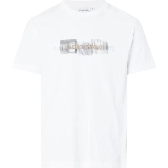 CALVIN KLEIN Box Striped Logo short sleeve T-shirt