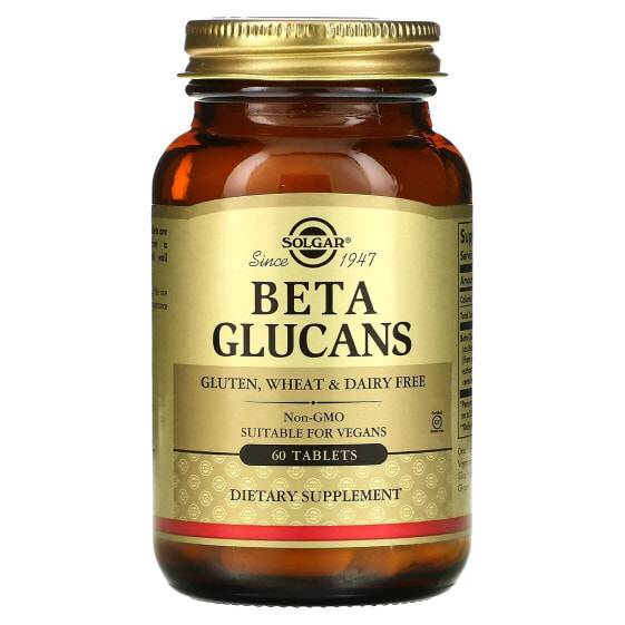 Solgar, Beta Glucans, 60 таблеток