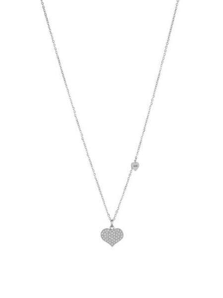 Charming steel necklace with hearts Brilliant LJ1637