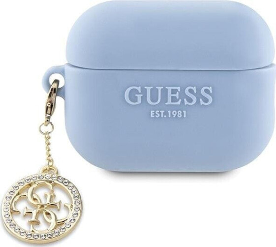 Guess Guess 3D Rubber 4G Diamond Charm - Etui AirPods Pro 2 (Niebieski)