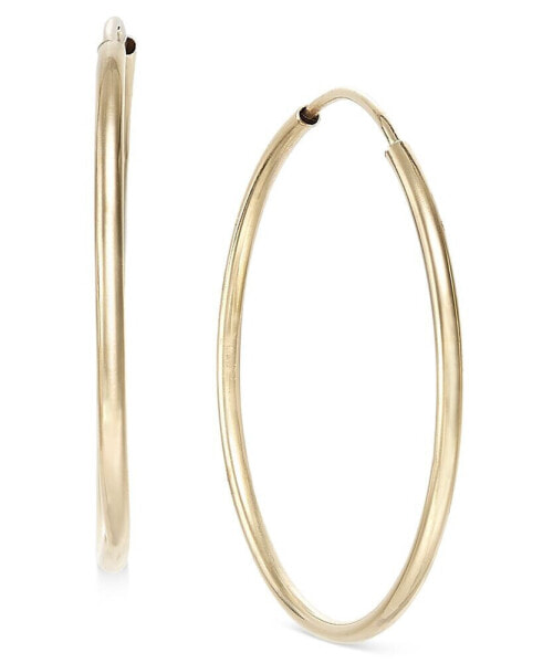 Polished Endless Hoop Earrings in 10k Gold