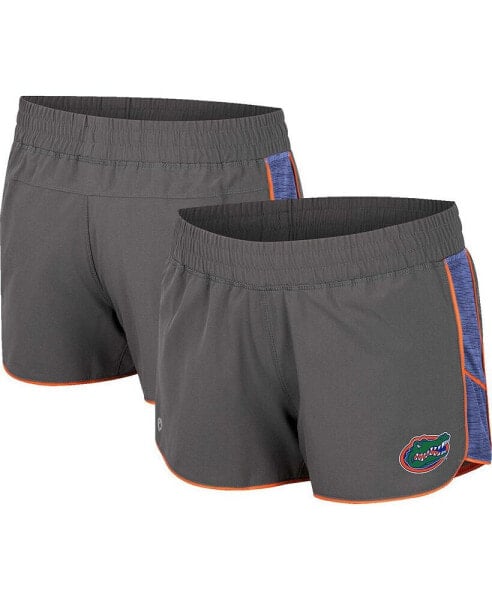 Women's Gray Florida Gators Pull The Switch Running Shorts