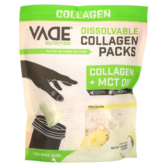 Dissolvable Collagen Packs, Collagen + MCT Oil, Pina Colada, 1.03 lb (468 g)