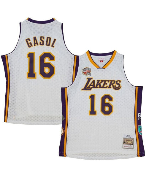 Men's and Women's Pau Gasol White Los Angeles Lakers Hall of Fame Class of 2023 Throwback Swingman Jersey