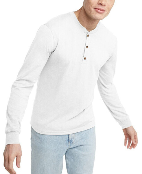 Men's Originals Cotton Long Sleeve Henley T-shirt