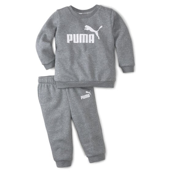 Puma Minicats Essentials Crew Neck Sweatshirt Jogger Set Infant Boys Grey Casual