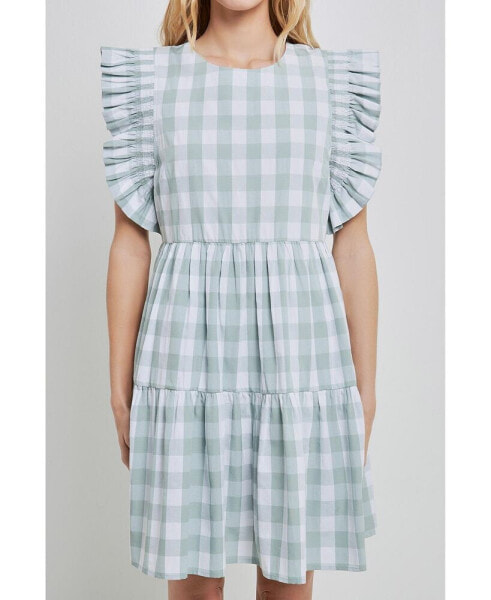 Women's Gingham Mini Dress