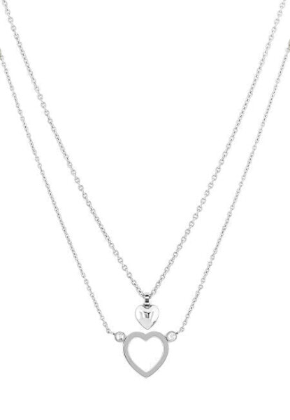 Originální set ocelových šperků se srdíčky Minimal Hearts 2770148